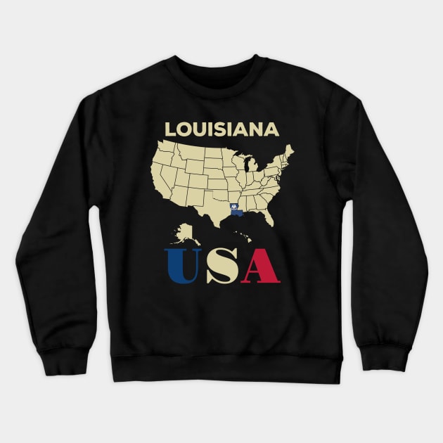 Louisiana Crewneck Sweatshirt by Cuteepi